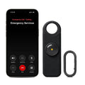 Alarme personnelle SOS porte-clés noire avec mousqueton et appel d'urgence